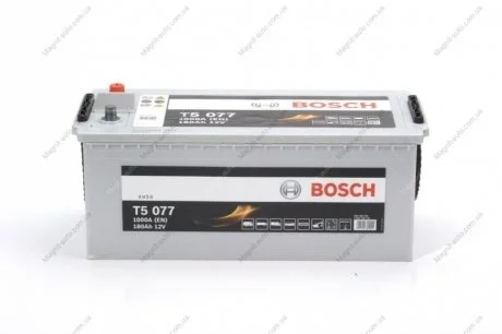 Аккумулятор 180Ah-12v (T5077) (513x223x223),L,EN1000 BOSCH 0092T50770