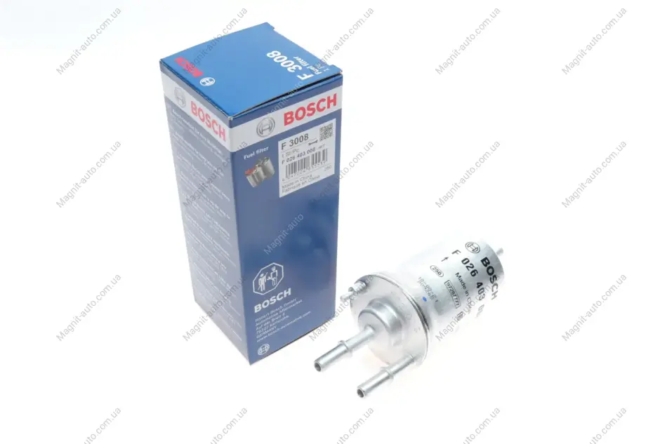 Топливный фильтр 3008 AUDI/SEAT/VW A2,Cordoba,Ibiza,Polo 1,2-2,0 00- BOSCH F026403008 (фото 1)