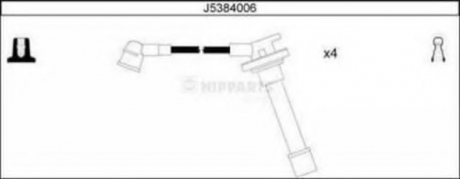 Комплект высоковольтных проводов NIPPARTS J5384006 (фото 1)