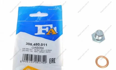 Пробка піддону + ущільнювач Fischer Automotive One (FA1) 308.480.011