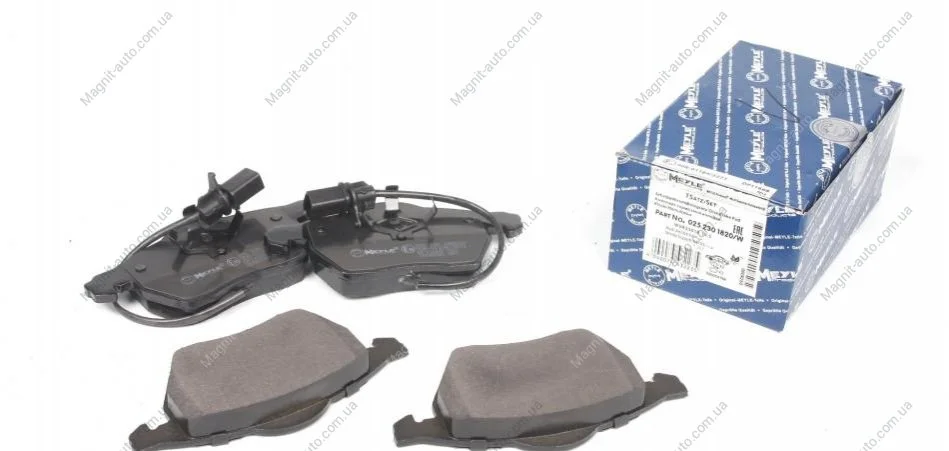 Колодки тормозные, передние, AUDI A4, A6; Skoda Superb; VW Passat 95-08 MEYLE 025 230 1820/W (фото 1)