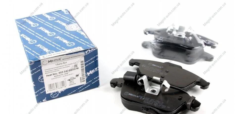 Колодки тормозные, передние, AUDI A4, A5 07-17 MEYLE 025 247 0520/W (фото 1)