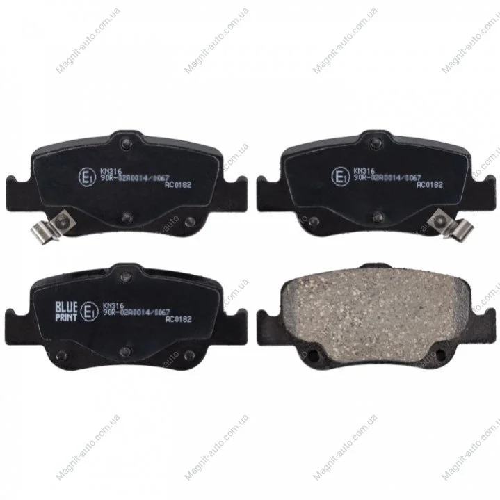 Комплект тормозных колодок из 4 шт. дисков BLUE PRINT ADT342173 (фото 1)