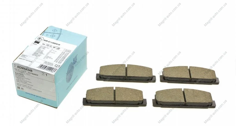 Комплект тормозных колодок из 4 шт. дисков BLUE PRINT ADM54248 (фото 1)