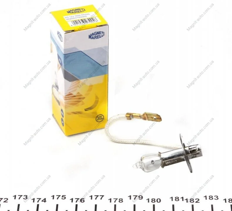 Лампа розжарювання H3 12V 55W PK22s STANDART (вироб-во Magneti Marelli) MAGNETI MARELLI 002553100000 (фото 1)