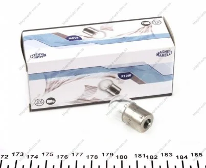 Автолампа Magneti Marelli R10W BA15s 10 W прозора MAGNETI MARELLI 004009100000