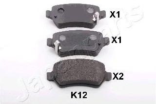 Тормозные колодки дисковые JAPANPARTS PP-K12AF