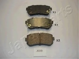 Гальмівні колодки дискові JAPANPARTS PP-K09AF