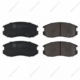 Комплект гальмівних колодок переднього., DAIHATSU TERIOS MITSUBISHI COLT III, COLT IV, COLT V, LANCER III, LANCER IV, LANCER V, LANCER VI, MIRAGE III, MIRAGE IV, MIRAGE V 1.3-2.0D 09.85- BLUE PRINT ADC44245