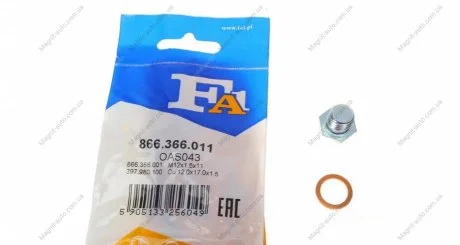 Масляные пробки/M12x15x11 FISCHER Fischer Automotive One (FA1) 866.366.011