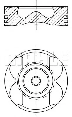 Поршень з кільцями MAHLE / KNECHT 004 56 02 (фото 1)