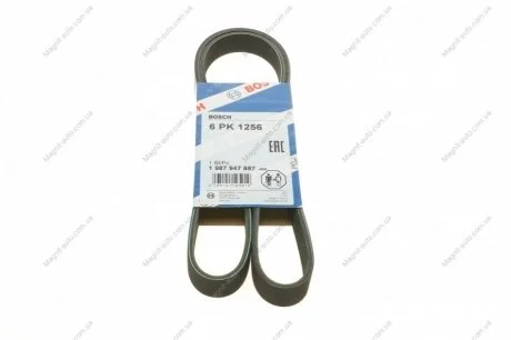 Ремень поликлиновой 6PK1256 BOSCH 1987947887