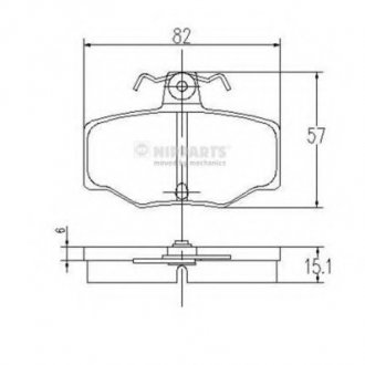 Тормозные колодки дисковые NIPPARTS J3611031