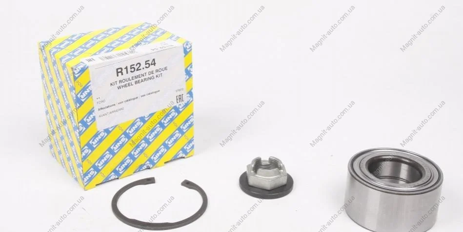 Комплект підшипника переднього колеса. FORD FIESTA V, FOCUS I; MAZDA 121 III 1.25-2.0 96-10 SNR NTN R152.54 (фото 1)