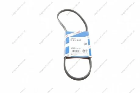 Ремень поликлиновой 3Pk850 BOSCH 1987947854