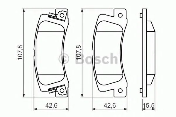 Тормозные колодки дисковые BOSCH 0986461136 (фото 1)
