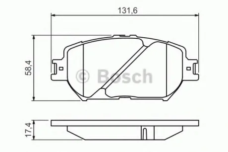 Тормозные колодки передние BOSCH 0986494418