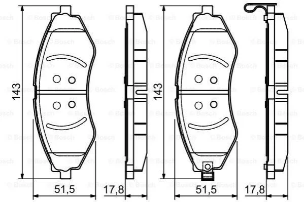 Тормозные колодки дисковые BOSCH 0986495116 (фото 1)