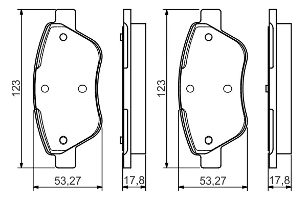 Тормозные колодки дисковые BOSCH 0986495102 (фото 1)