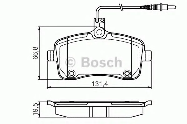 Тормозные колодки дисковые BOSCH 0986495091 (фото 1)