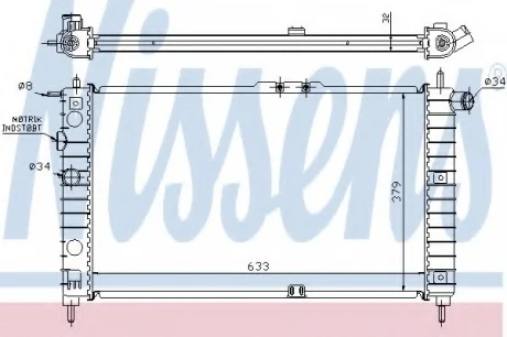 Радіатор системи охолодження NISSENS 61651A