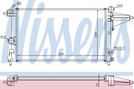 Радиатор системы охлаждения NISSENS 632231 (фото 1)
