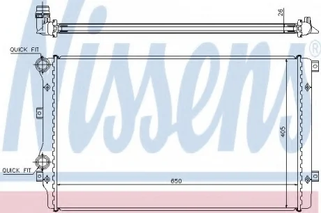 Радиатор системы охлаждения NISSENS 65280A