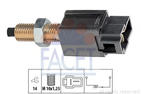 Датчик стоп-сигналу Hyundai Accent/Getz/Elantra/SantaFe 94-/Mazda 323/626 87-/Mitsubishi Galant/L200 Facet FACET 7.1169 (фото 1)