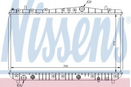 Радиатор системы охлаждения NISSENS 61634