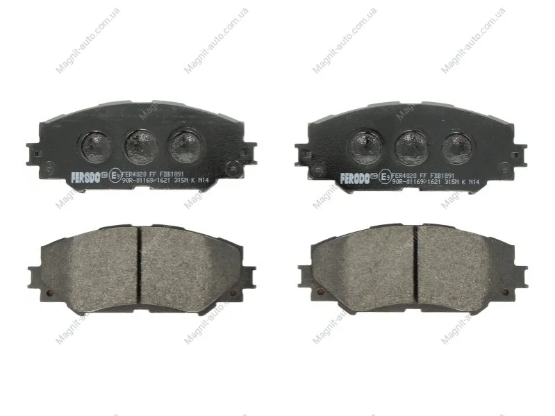 Колодки тормозные, передние, Auris, Corolla, Rav 4 III 07- FERODO FDB1891 (фото 1)