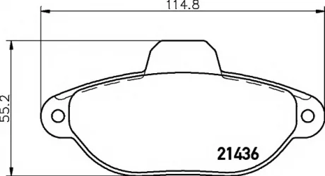 Комплект тормозных колодок переднего., FIAT CINQUECENTO, PANDA, PUNTO, SEICENTO / 600 FORD KA LANCIA Y, Y10 ZASTAVA 10 0.7-1.7D 07.91- TEXTAR 2143602