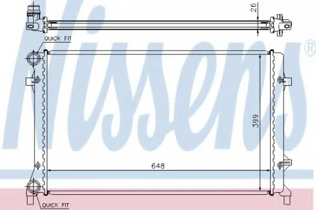 Радиатор системы охлаждения NISSENS 65277