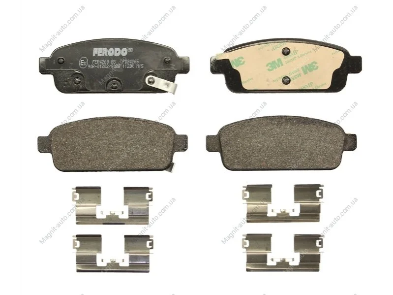 Комплект тормозных колодок задн.), CHEVROLET AVEO, CRUZE, ORLANDO, TRAX, VOLT OPEL AMPERA, ASTRA J, ASTRA J GTC, CASCADA, MOKKA / MOKKA X, ZAFIRA B, ZAFIRA C 1.3D-2.0D 05.09- FERODO FDB4265 (фото 1)