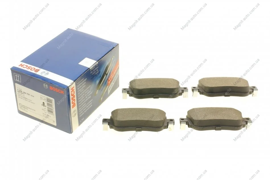 Колодки гальмівні дискові AUDI/SEAT/SKODA/VW \'\'R BOSCH 0986494797 (фото 1)