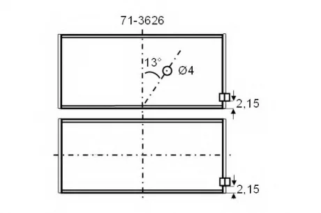 Вкладыши шатунные Glyco 71-3626/4 0.25MM