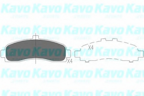 Тормозные колодки дисковые KAVO KBP-6505 (фото 1)