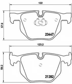 Колодки тормозные задние BREMBO P06029