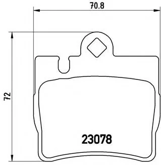 Колодки гальмівні, задні BREMBO P50042