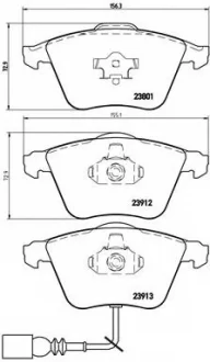 Колодки гальмівні передні з датч BREMBO P85079