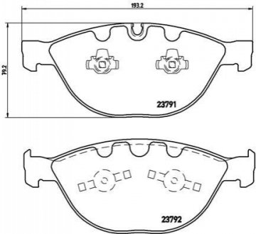 Тормозные колодки дисковые BREMBO P06047