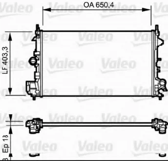 Радиатор системы охлаждения VALEO Valeo 734981