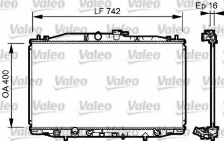 Радиатор двигателя HONDA ACCORD VII 2.4 02.03-05.08 Valeo 735049