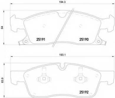 Колодки гальмівні передні BREMBO P37017