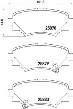 Тормозные колодки зад. Mazda 3 16- BREMBO P49049 (фото 1)