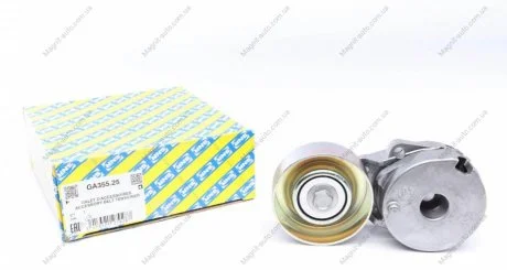 Натягувач поліклинового ременя NISSAN QASHQAI I, TIIDA, X-TRAIL II; RENAULT CLIO III, FLUENCE, LAGUNA III, MEGANE, SCENIC III 1.6-2.0 09.06- SNR NTN GA355.25