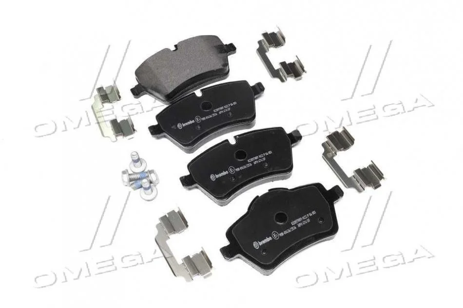 Комплект тормозных колодок, дисковый тормоз BREMBO P06051 (фото 1)