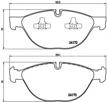 Колодки тормозные, передние BMW X5, X6 07- BREMBO P06058 (фото 1)