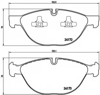 Колодки тормозные, передние BMW X5, X6 07- BREMBO P06058
