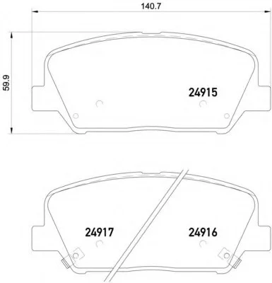 Тормозные колодки BREMBO P30065 (фото 1)