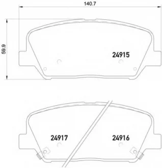Тормозные колодки дисковые BREMBO P30065